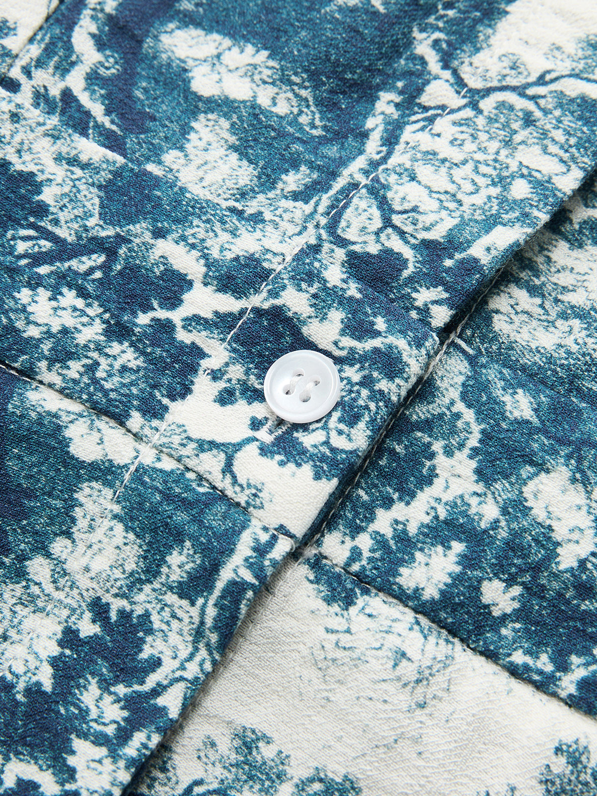 Toile Print Buttoned Collared Maxi Dress