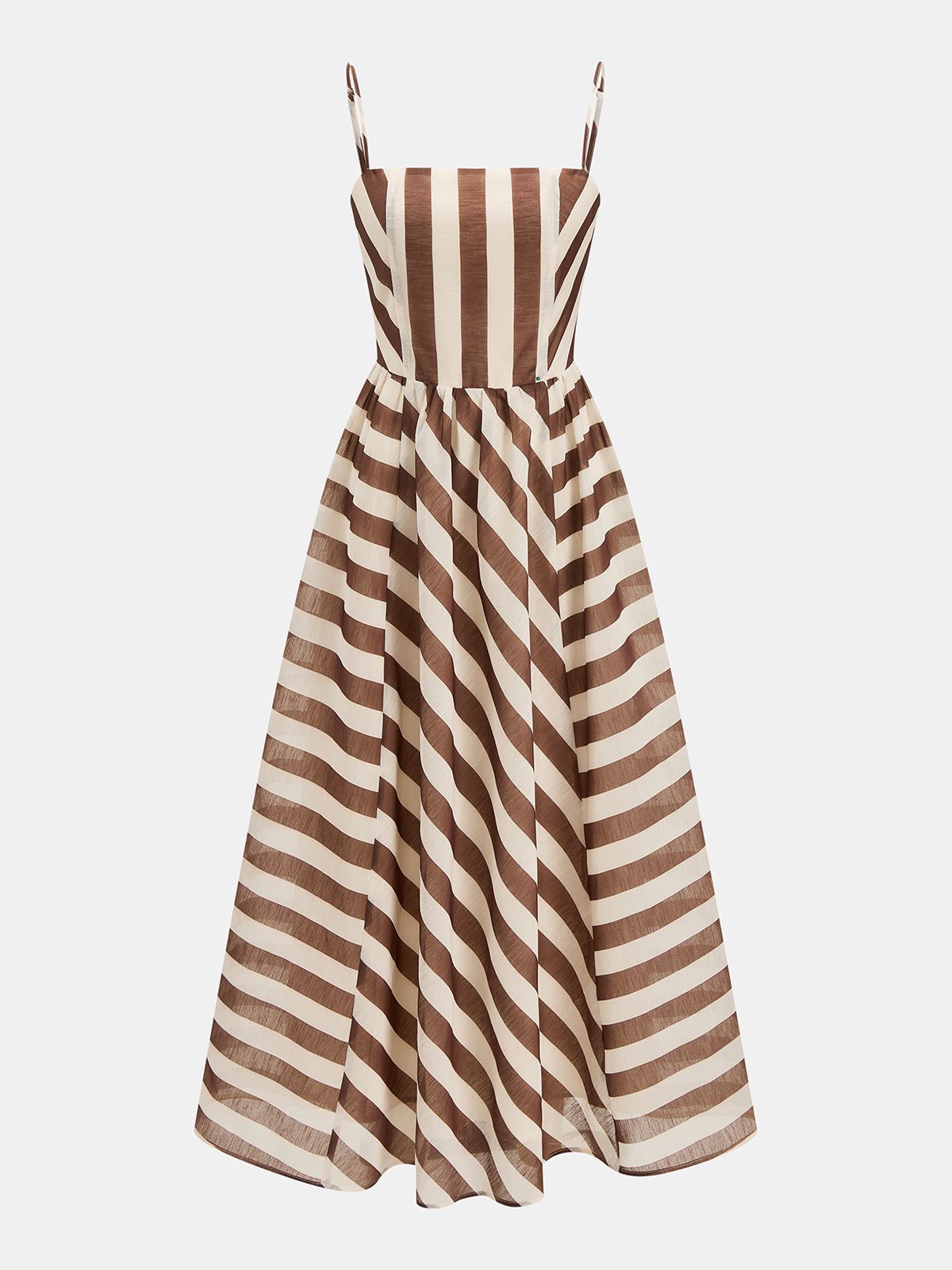Striped Organza Cami Maxi Dress
