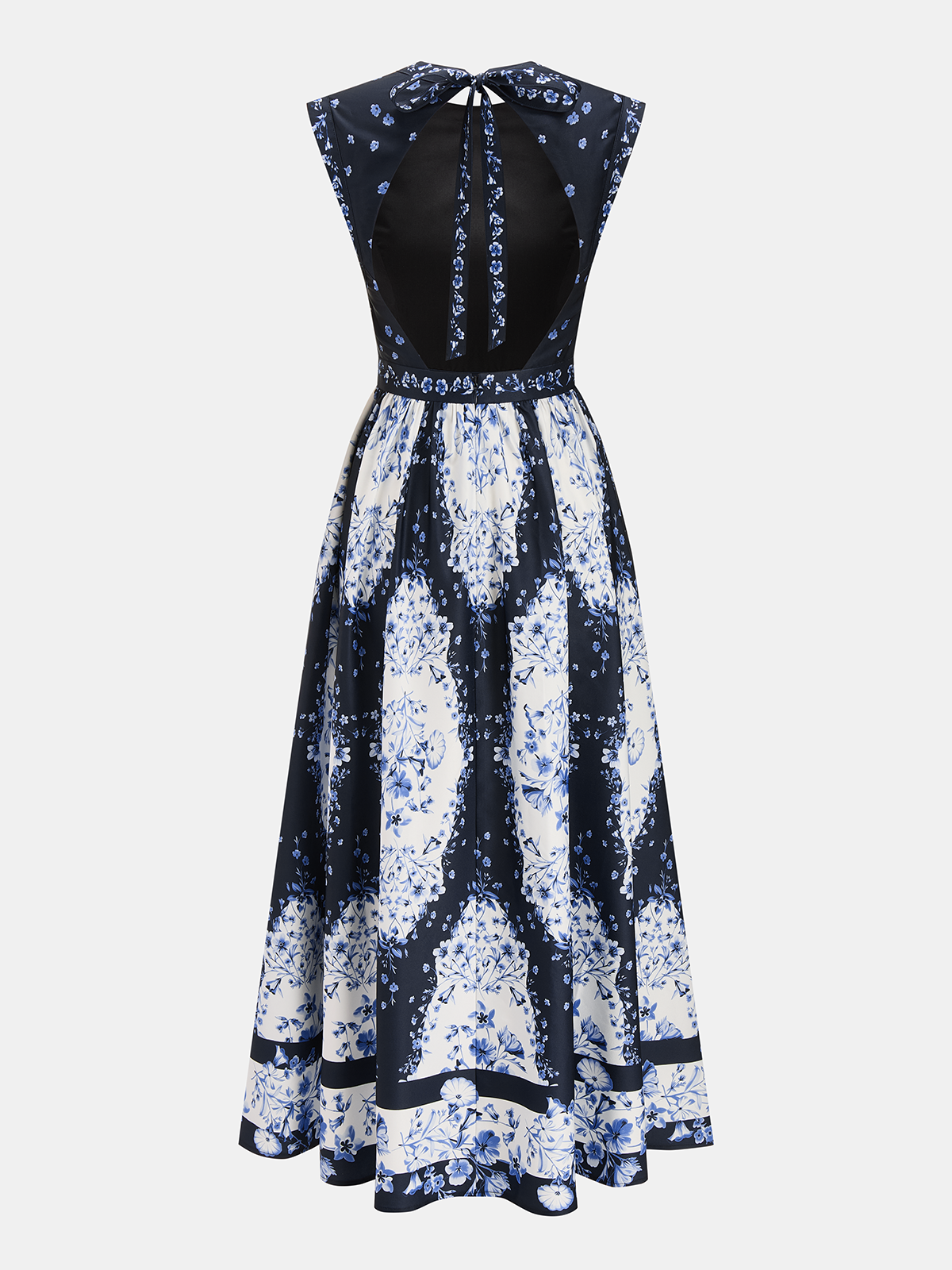 Backless Floral Print Maxi Dress