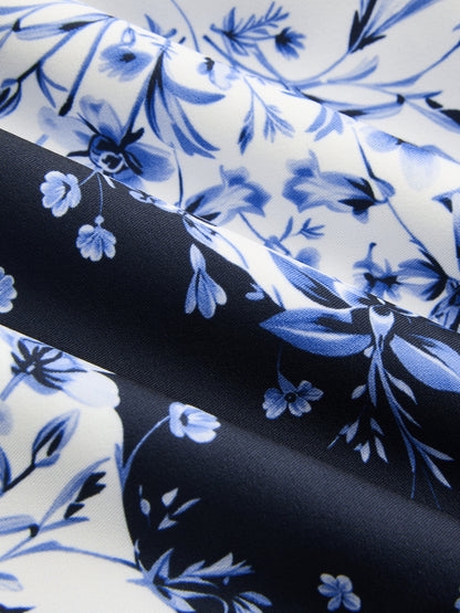 Backless Floral Print Maxi Dress