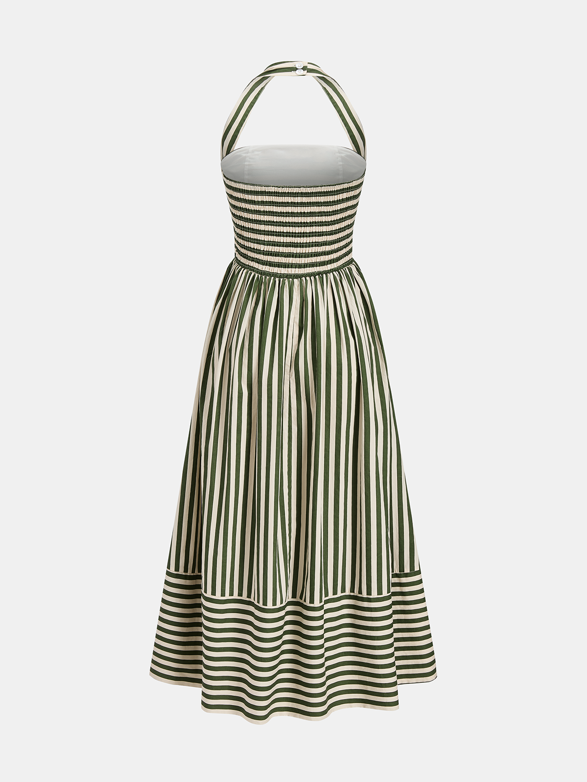 Striped Halter Neck Maxi Dress
