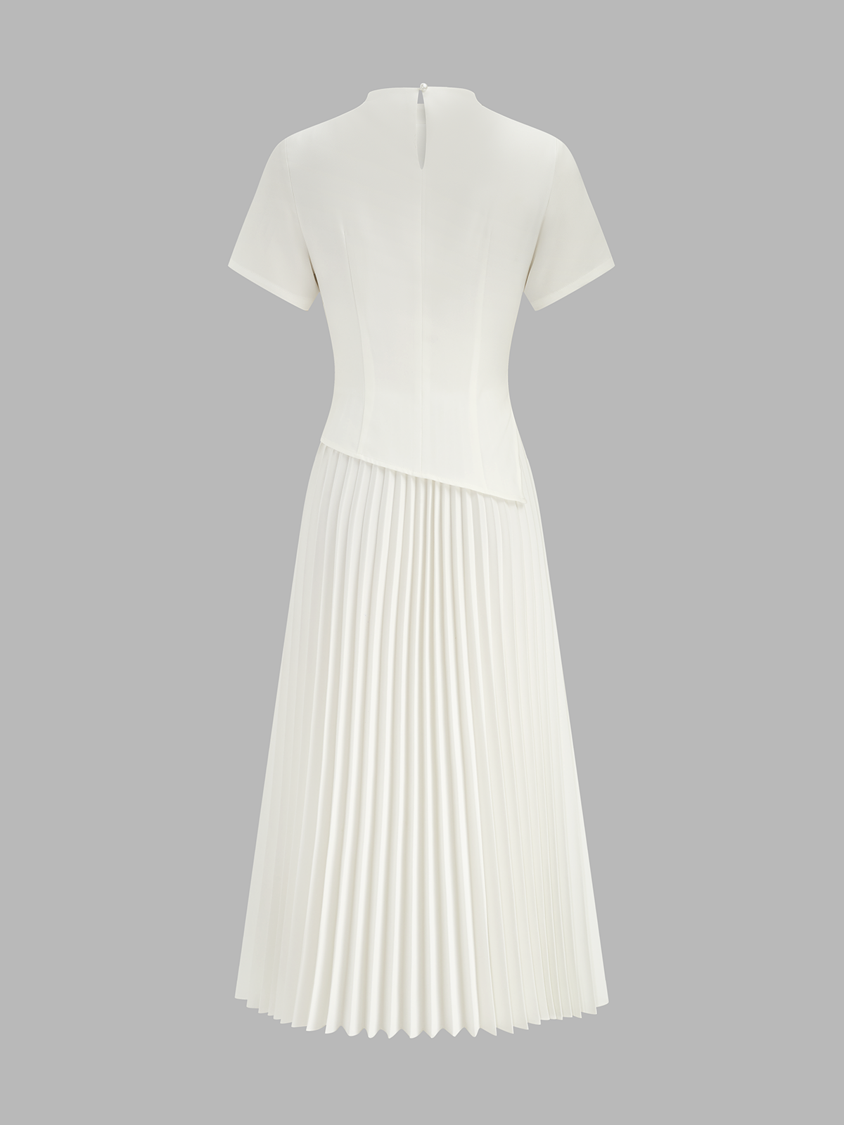 2 In 1 Short Sleeve Pleated Maxi Dress