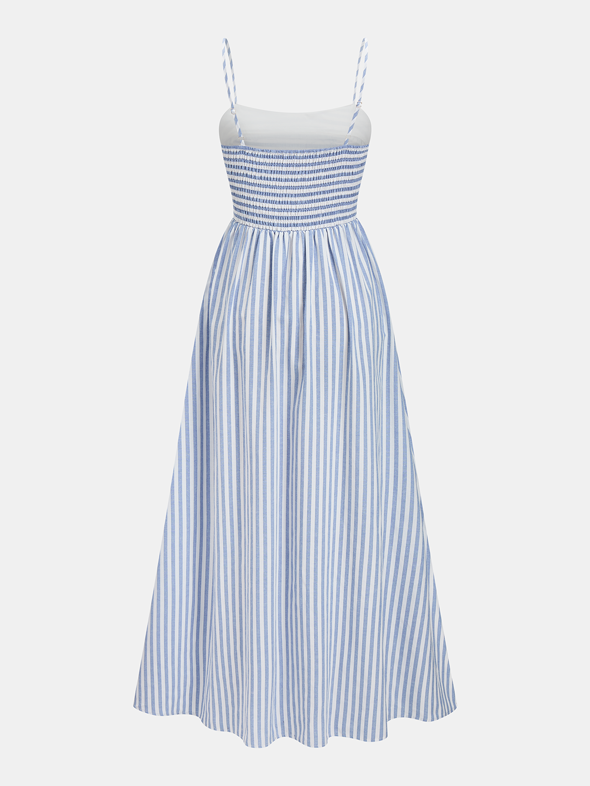 Striped Cutout Cotton Blend Cami Maxi Dress