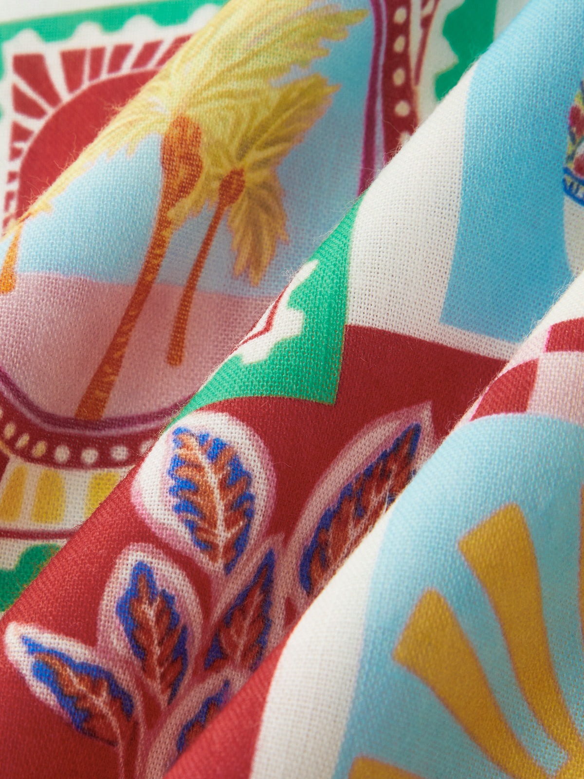 Tropical Printed Strappy Maxi Dress