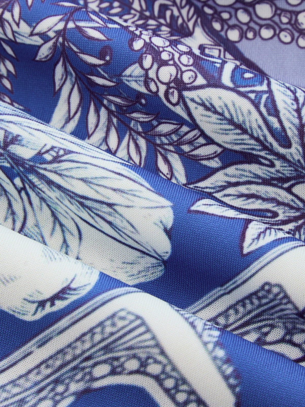 Tropical Print Square Neck Backless Maxi Dress
