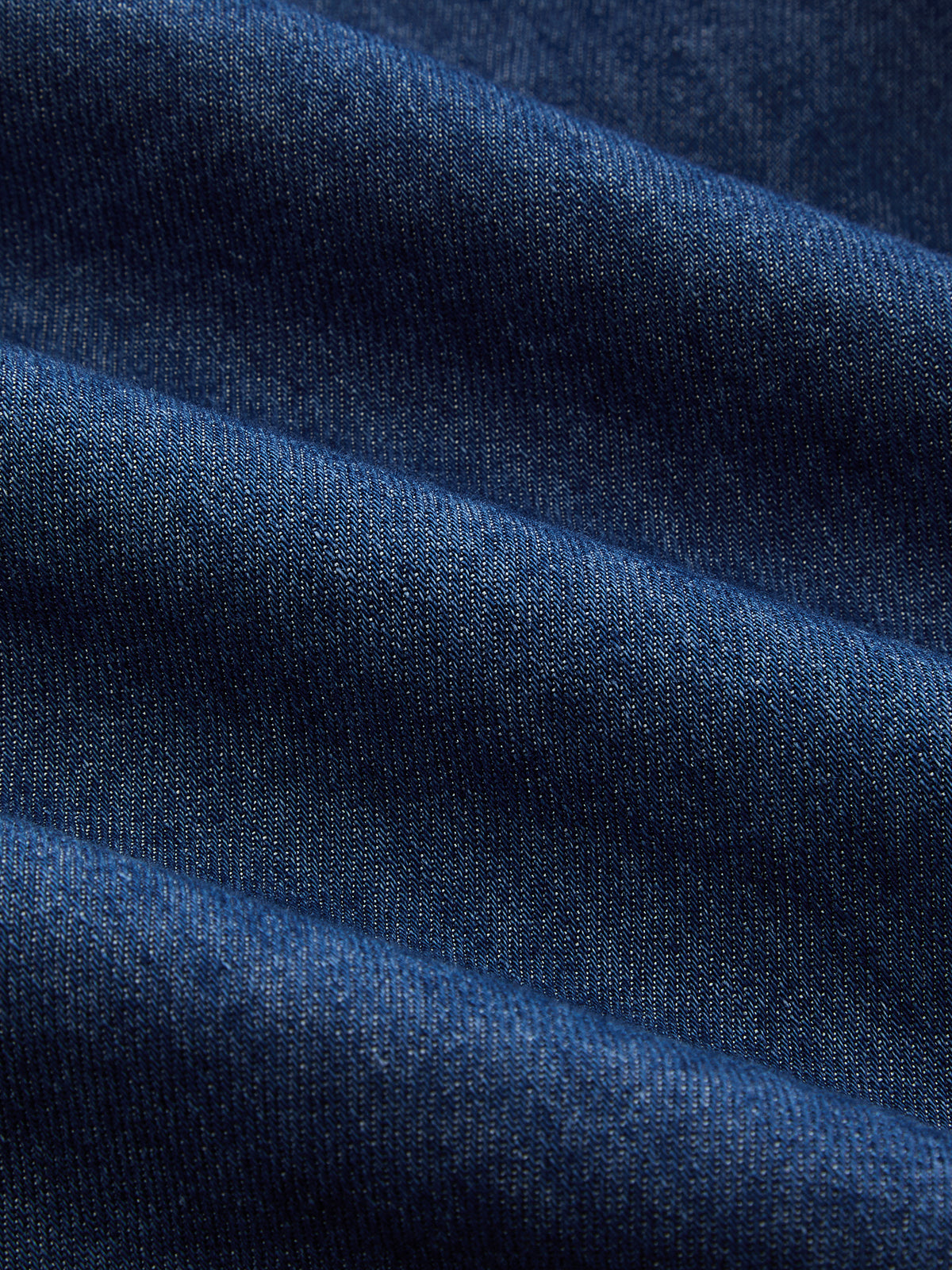 Square Neck Gathered Seam Denim Maxi Dress