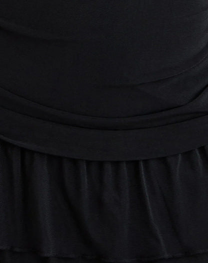 Mowgli Cap Sleeve Mini Dress in Black