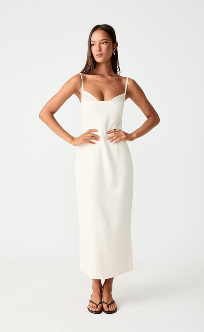 Charmed Midi Dress (Cream)