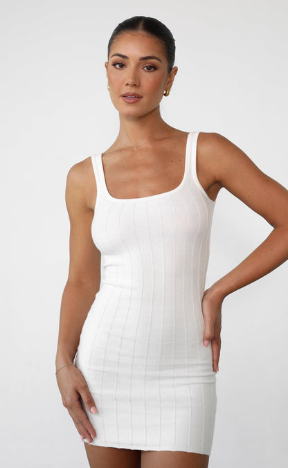 Ephemeral Mini Dress (Cream)