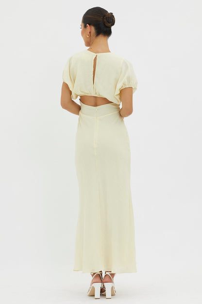 Dare To Live V-Neck Maxi Dress Butter