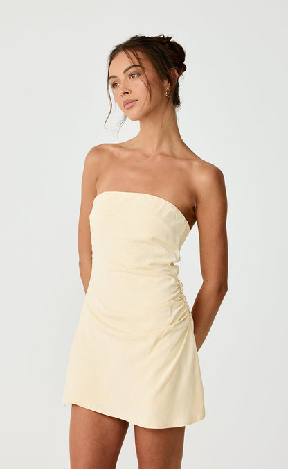 Coastal Mini Dress (Lemon)