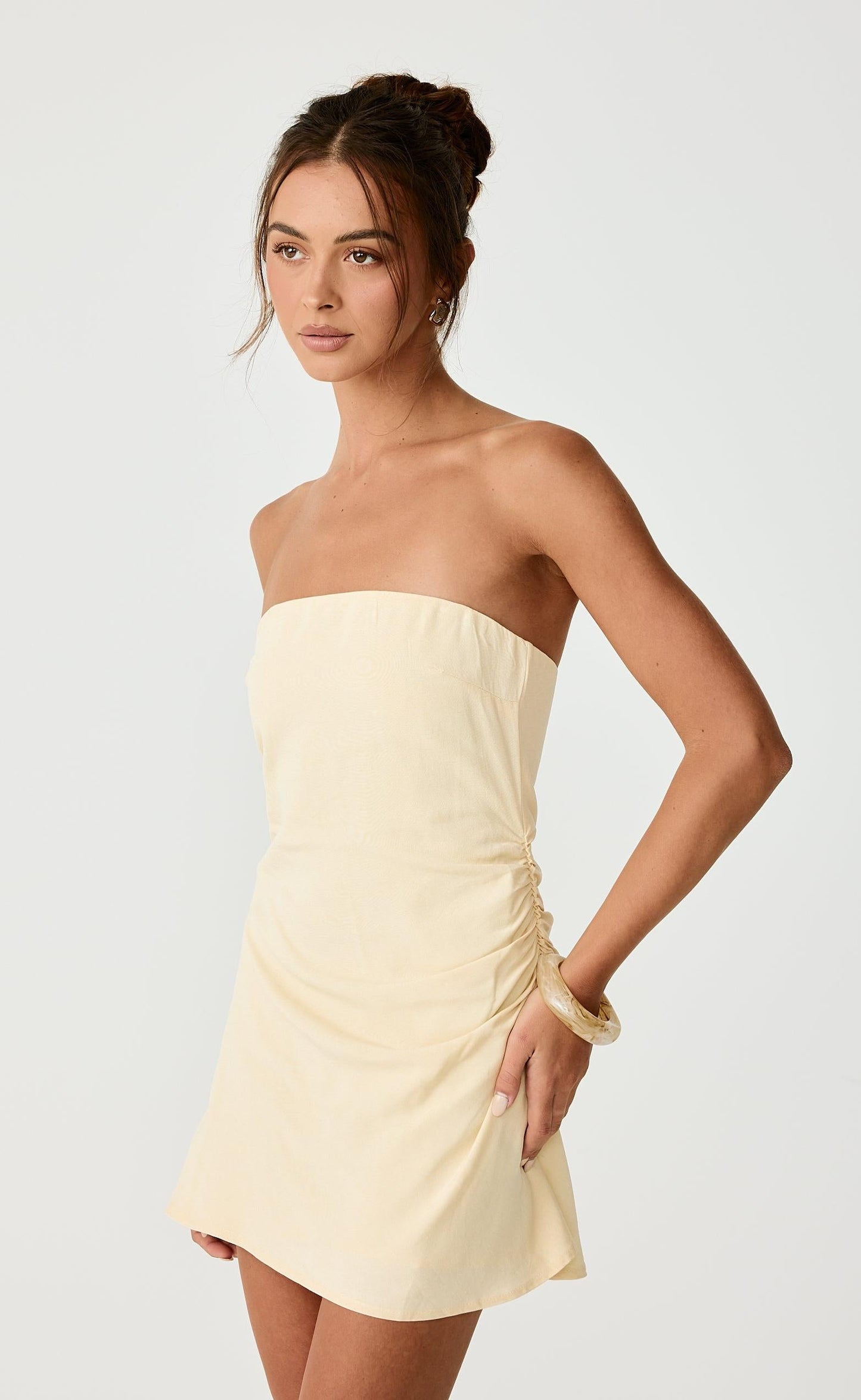 Coastal Mini Dress (Lemon)