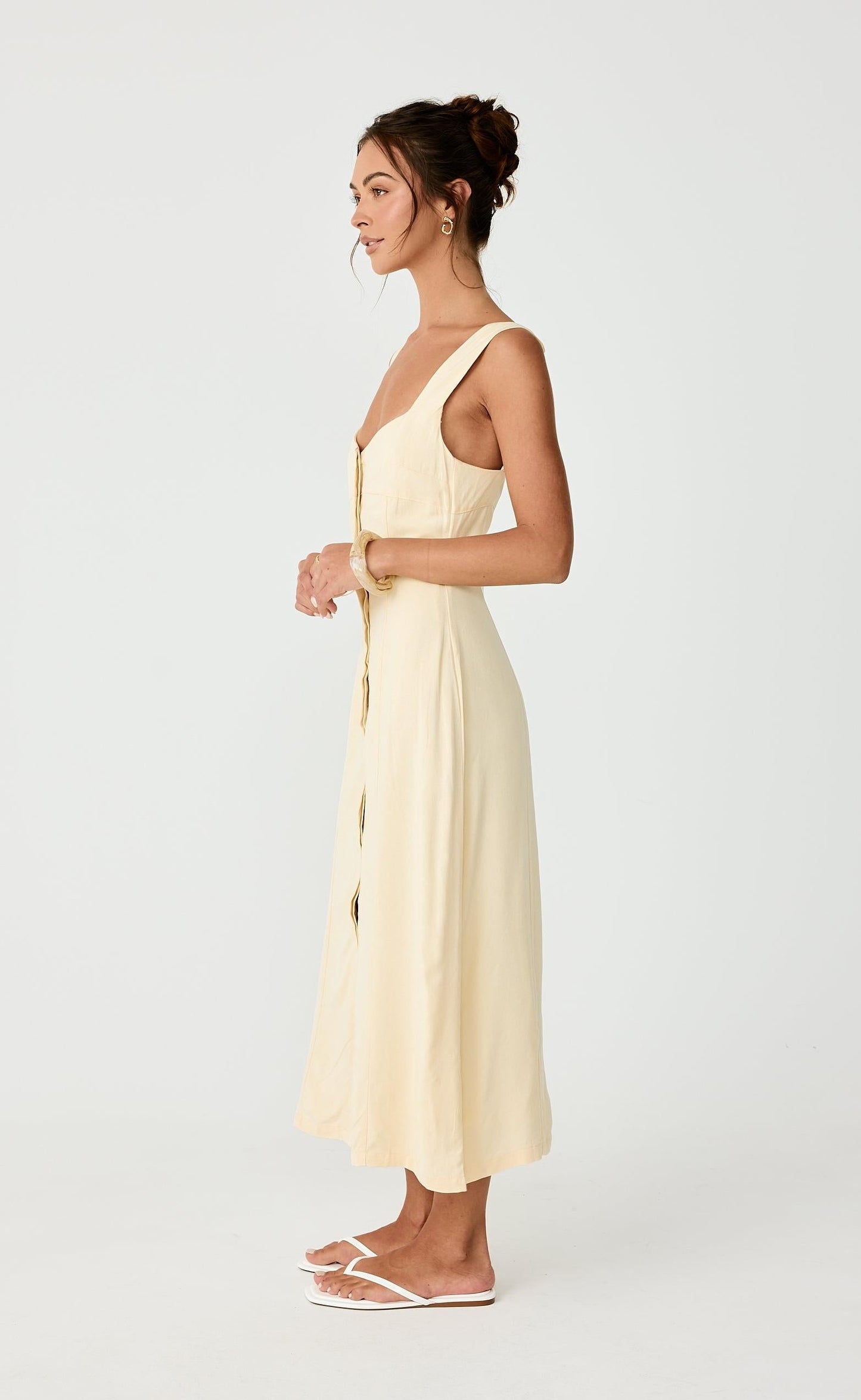 Conway Midi Dress (Lemon)