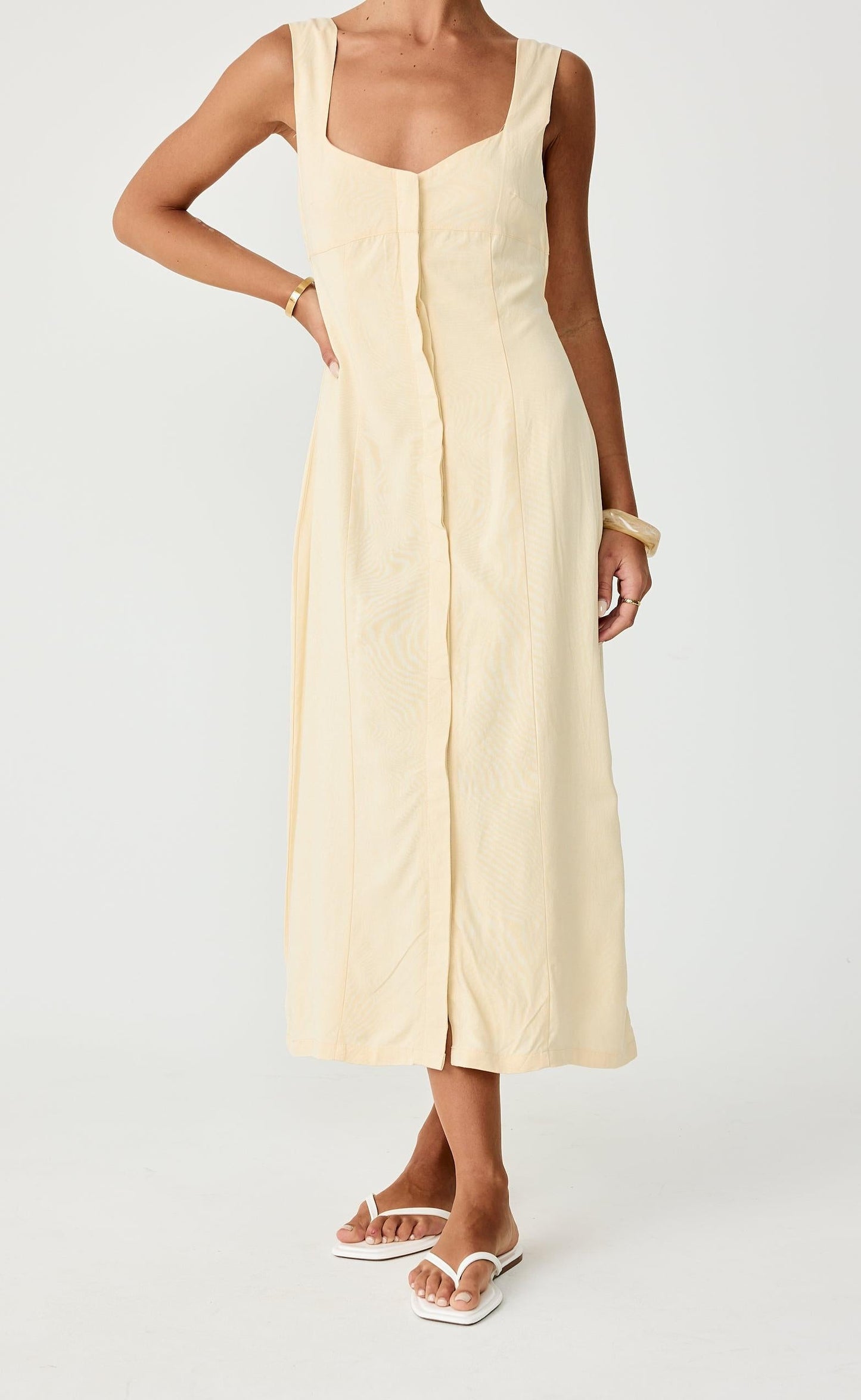 Conway Midi Dress (Lemon)