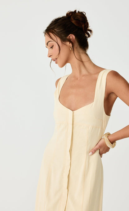 Conway Midi Dress (Lemon)