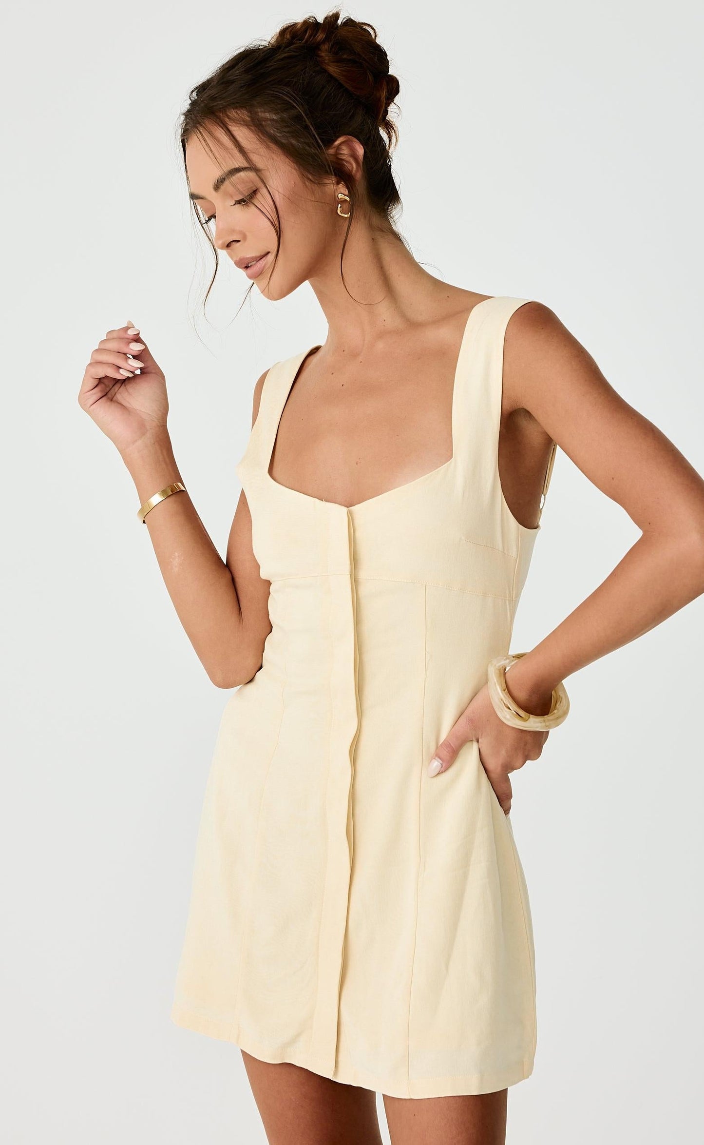 Conway Mini Dress (Lemon)