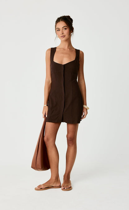 Conway Mini Dress (Chocolate)