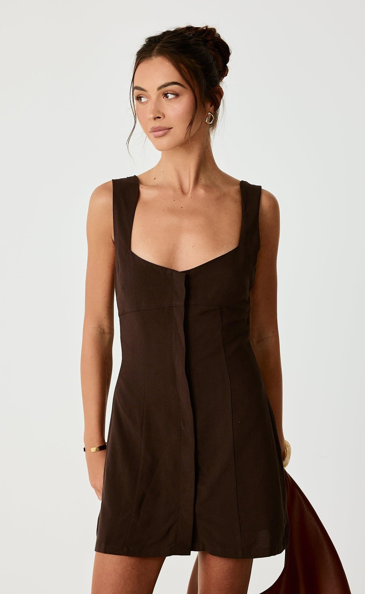 Conway Mini Dress (Chocolate)