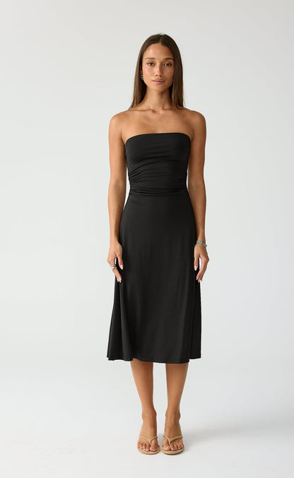 Darya Midi Dress (Black)