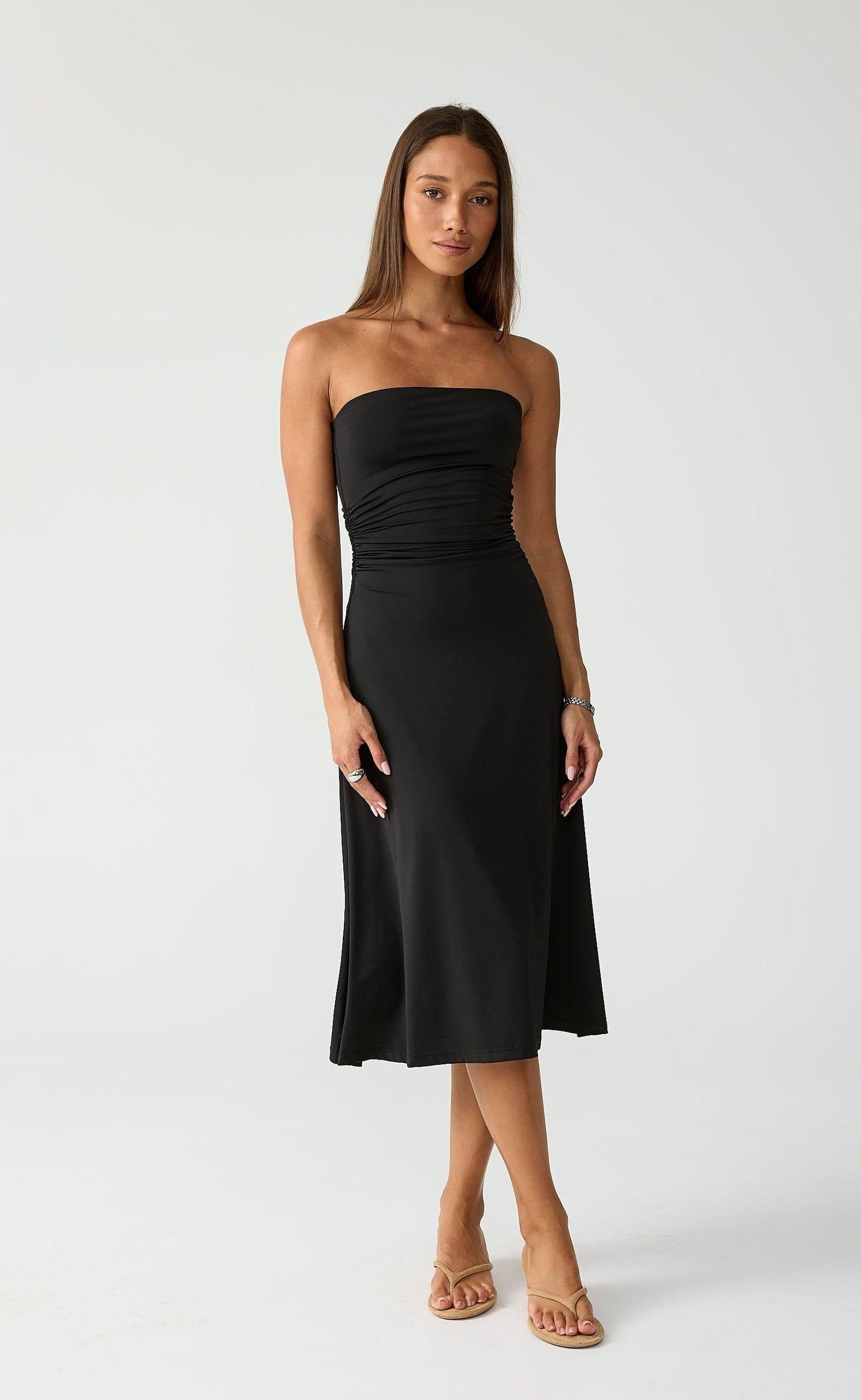 Darya Midi Dress (Black)