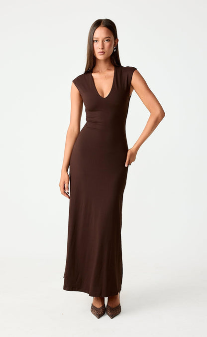 Deka Maxi Dress (Chocolate)