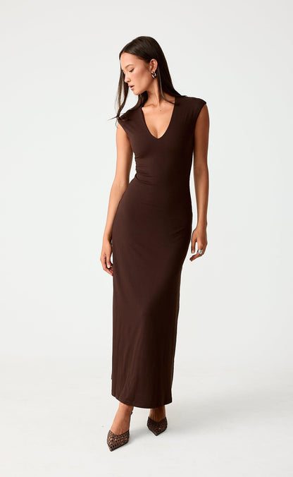 Deka Maxi Dress (Chocolate)