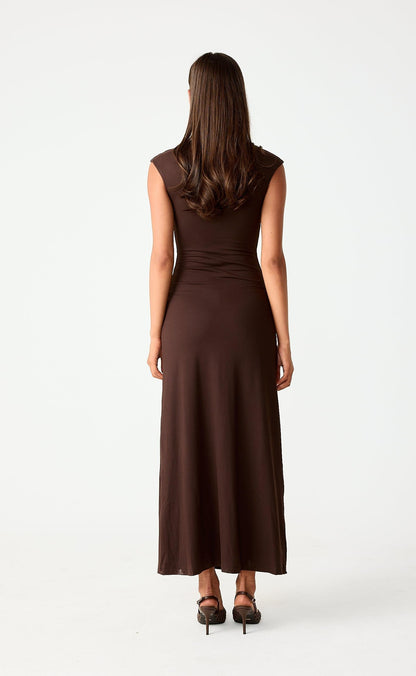 Deka Maxi Dress (Chocolate)