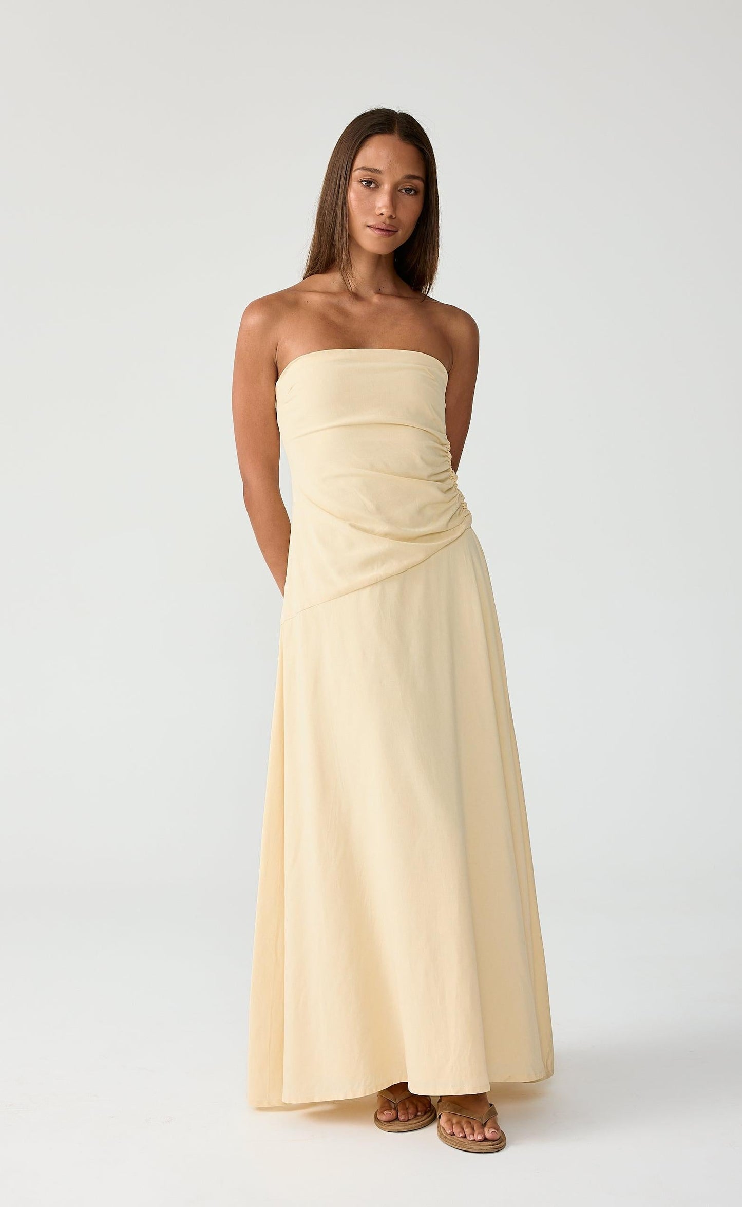 Doria Maxi Dress (Lemon)