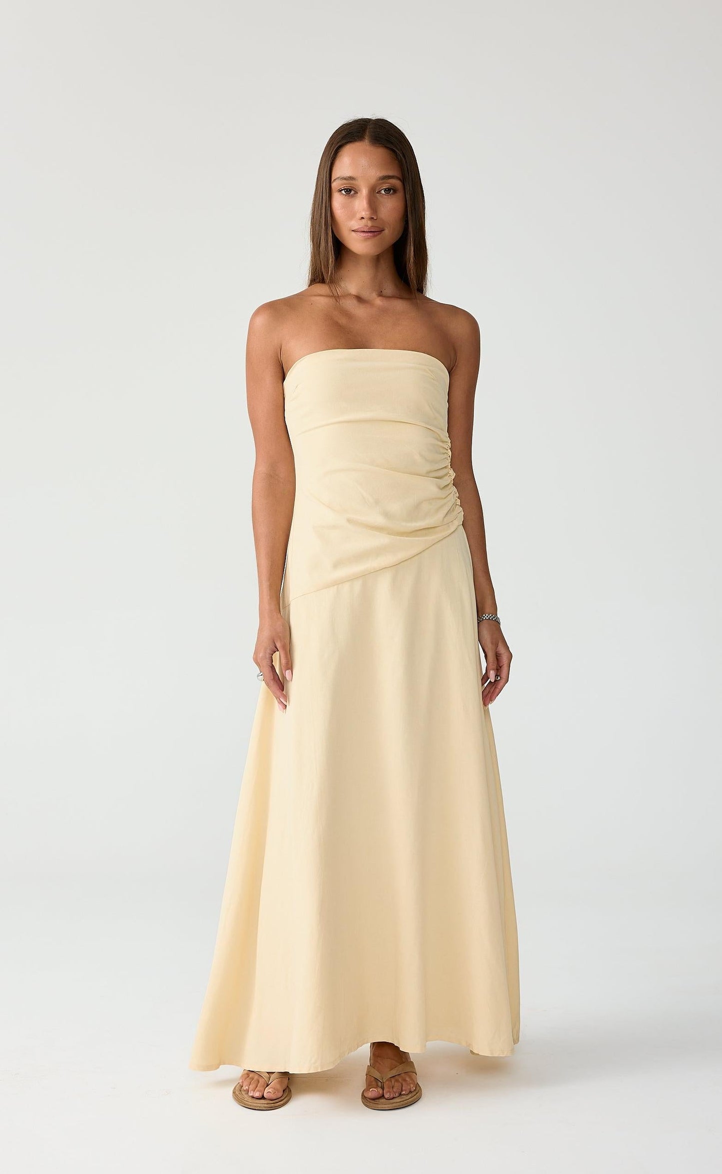 Doria Maxi Dress (Lemon)