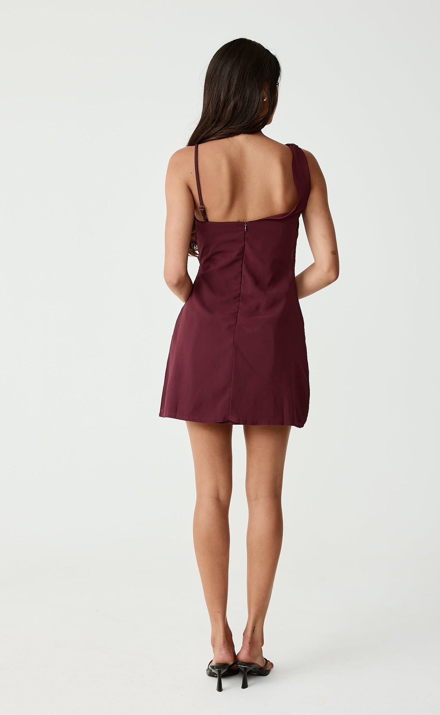 Davina Mini Dress (Berry)