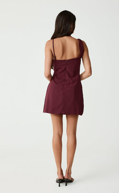 Davina Mini Dress (Berry)