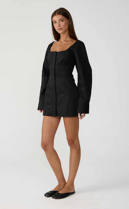 Discussions Mini Dress (Black)