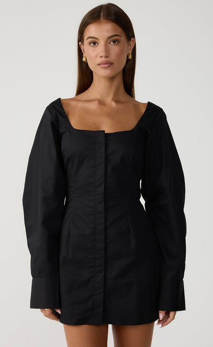 Discussions Mini Dress (Black)