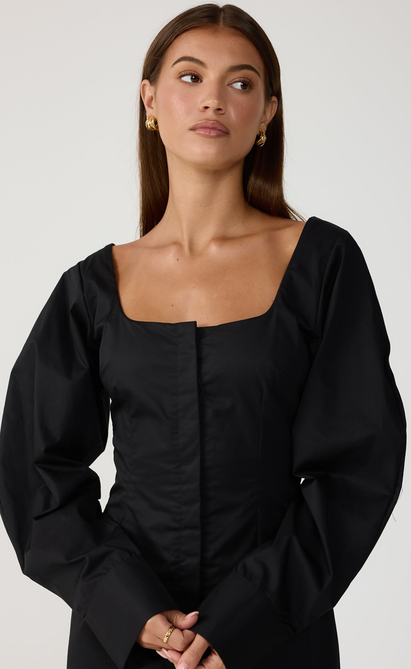 Discussions Mini Dress (Black)