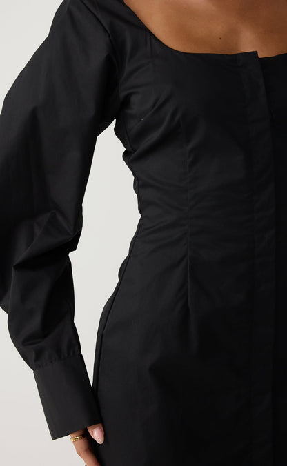 Discussions Mini Dress (Black)