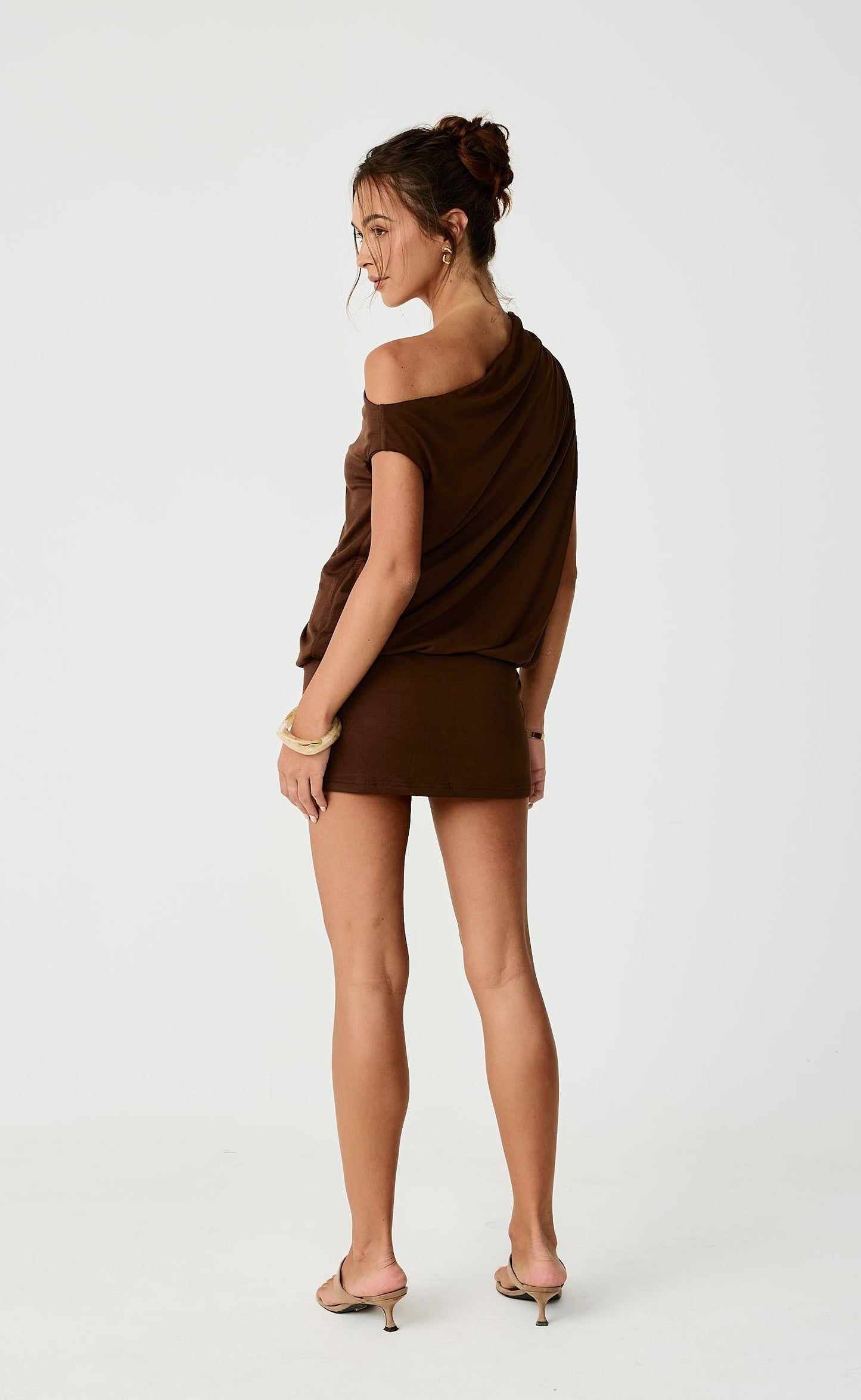 Embry Mini Dress (Chocolate)