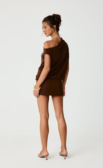Embry Mini Dress (Chocolate)