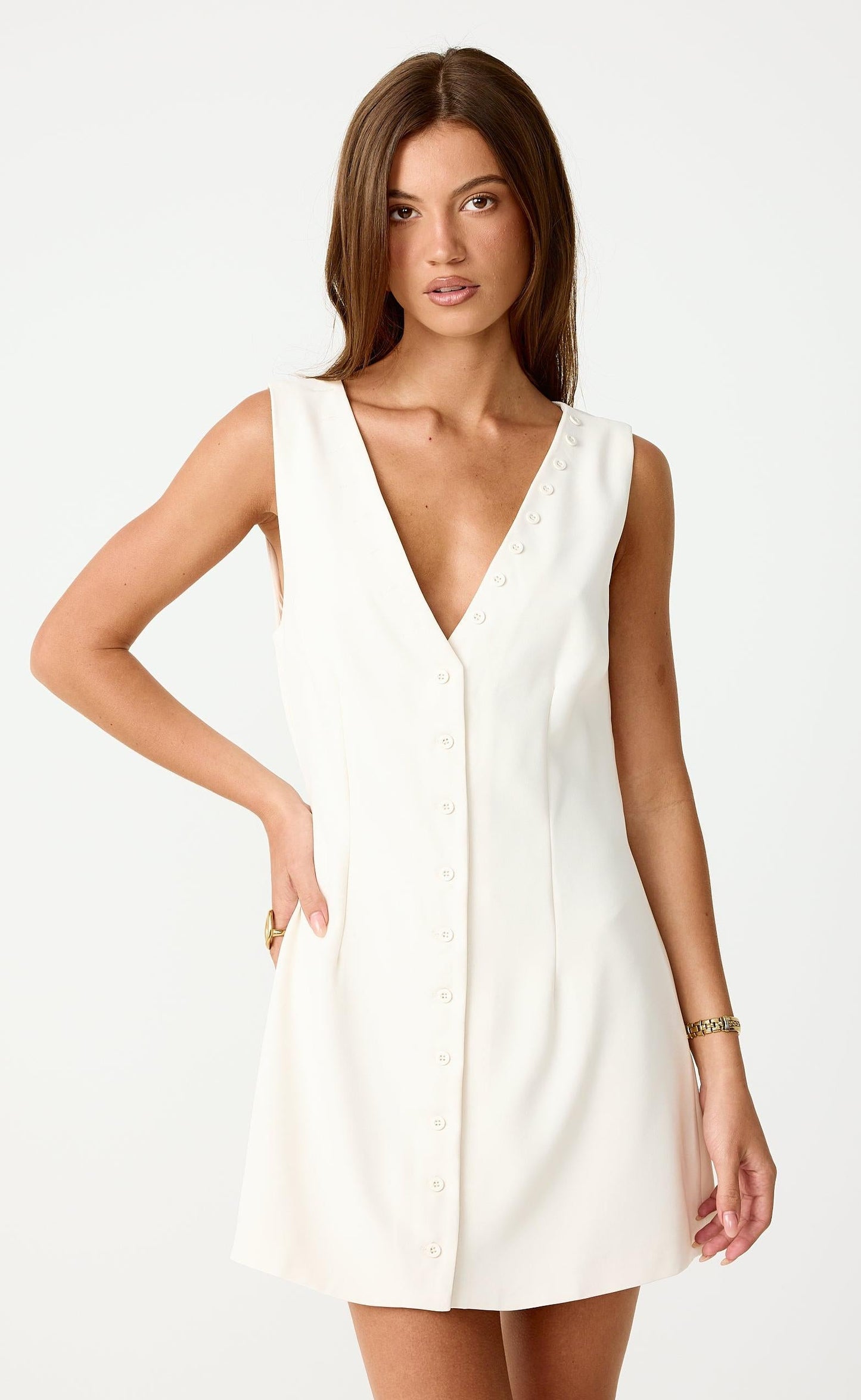 Escape Mini Dress (Oat)