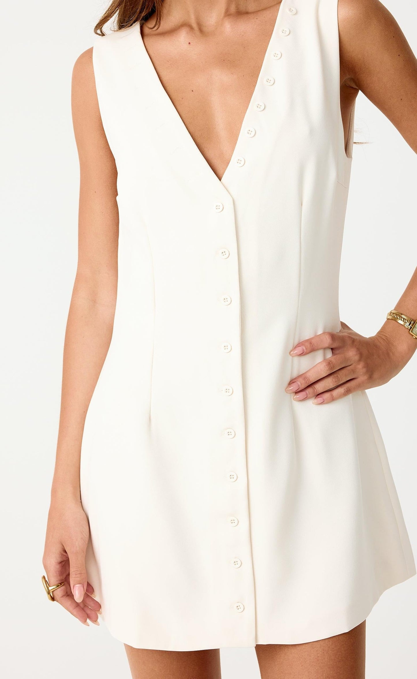 Escape Mini Dress (Oat)