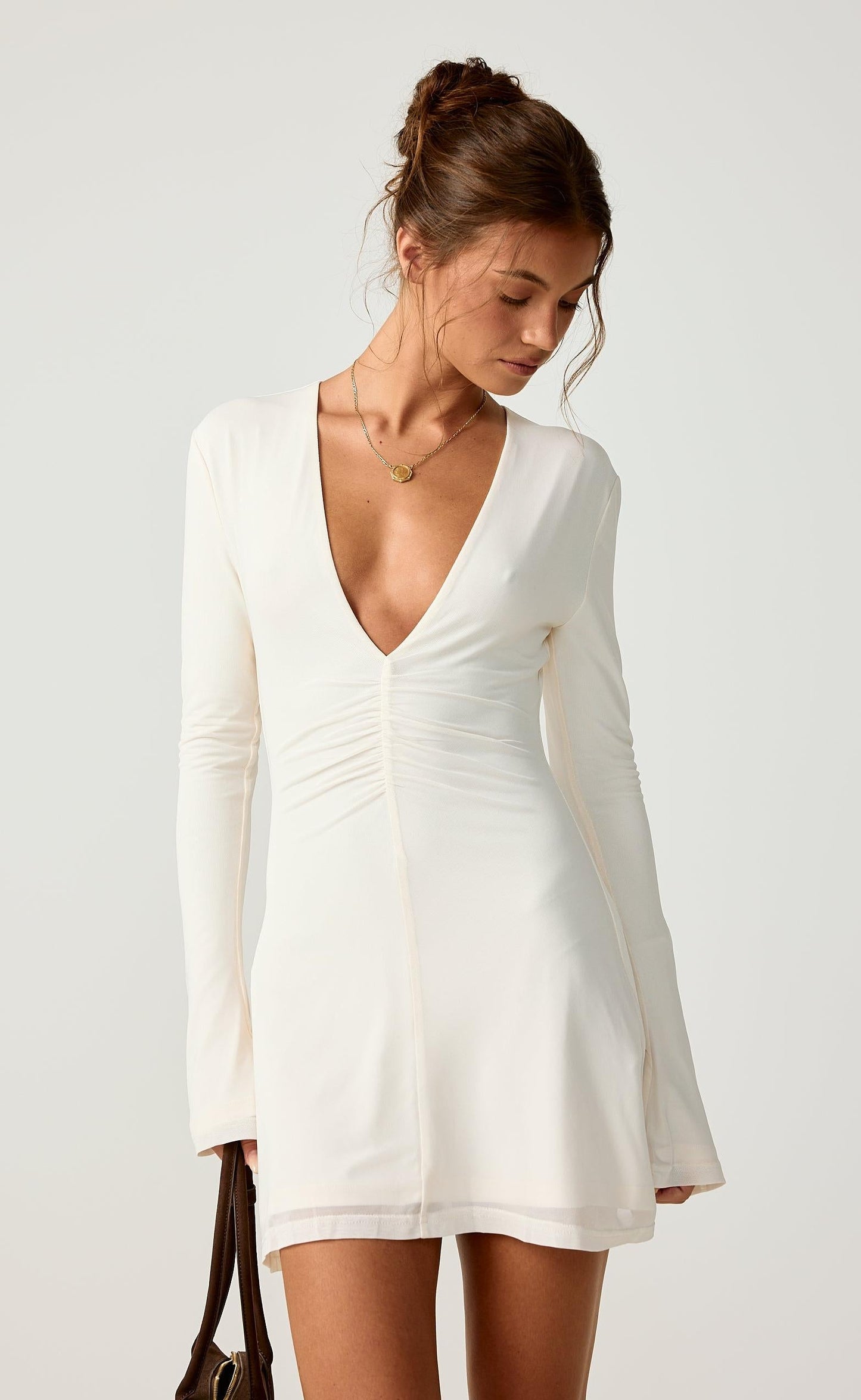 Fateful Mini Dress (Cream)