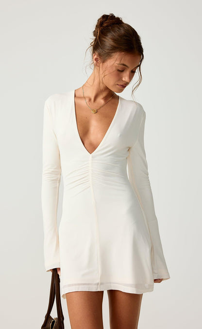 Fateful Mini Dress (Cream)