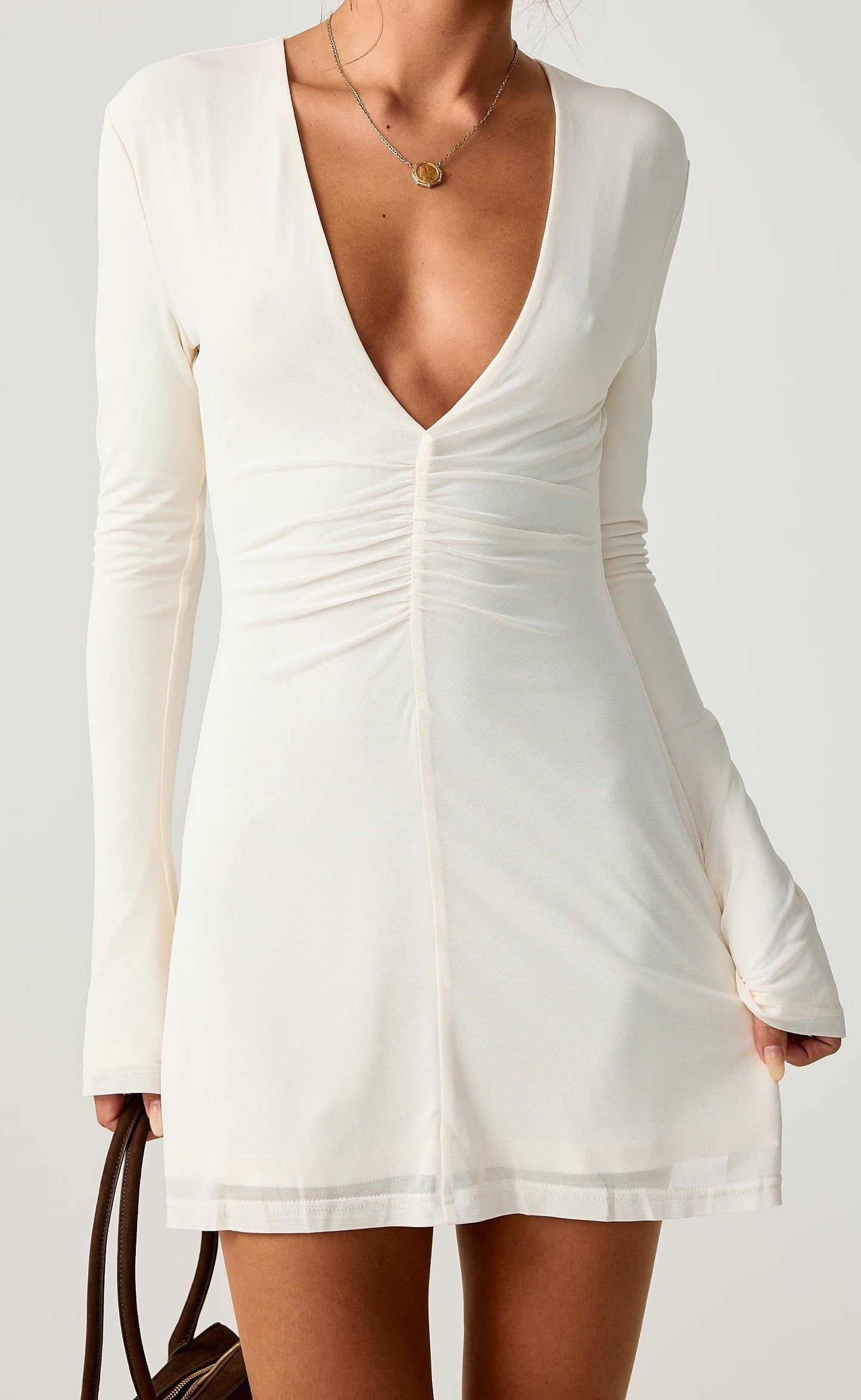 Fateful Mini Dress (Cream)