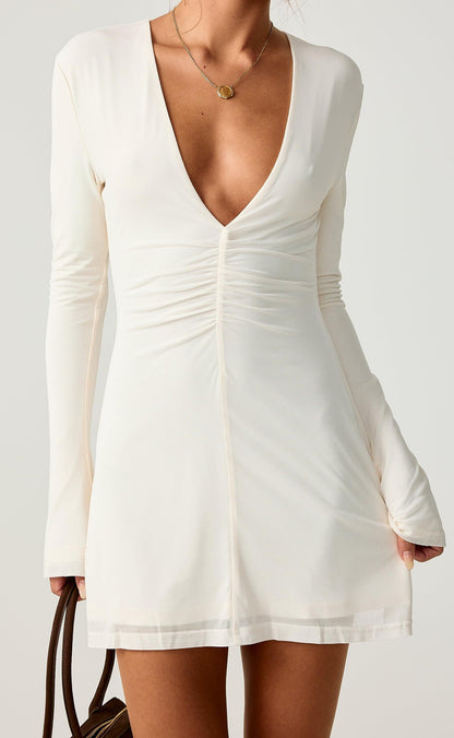 Fateful Mini Dress (Cream)