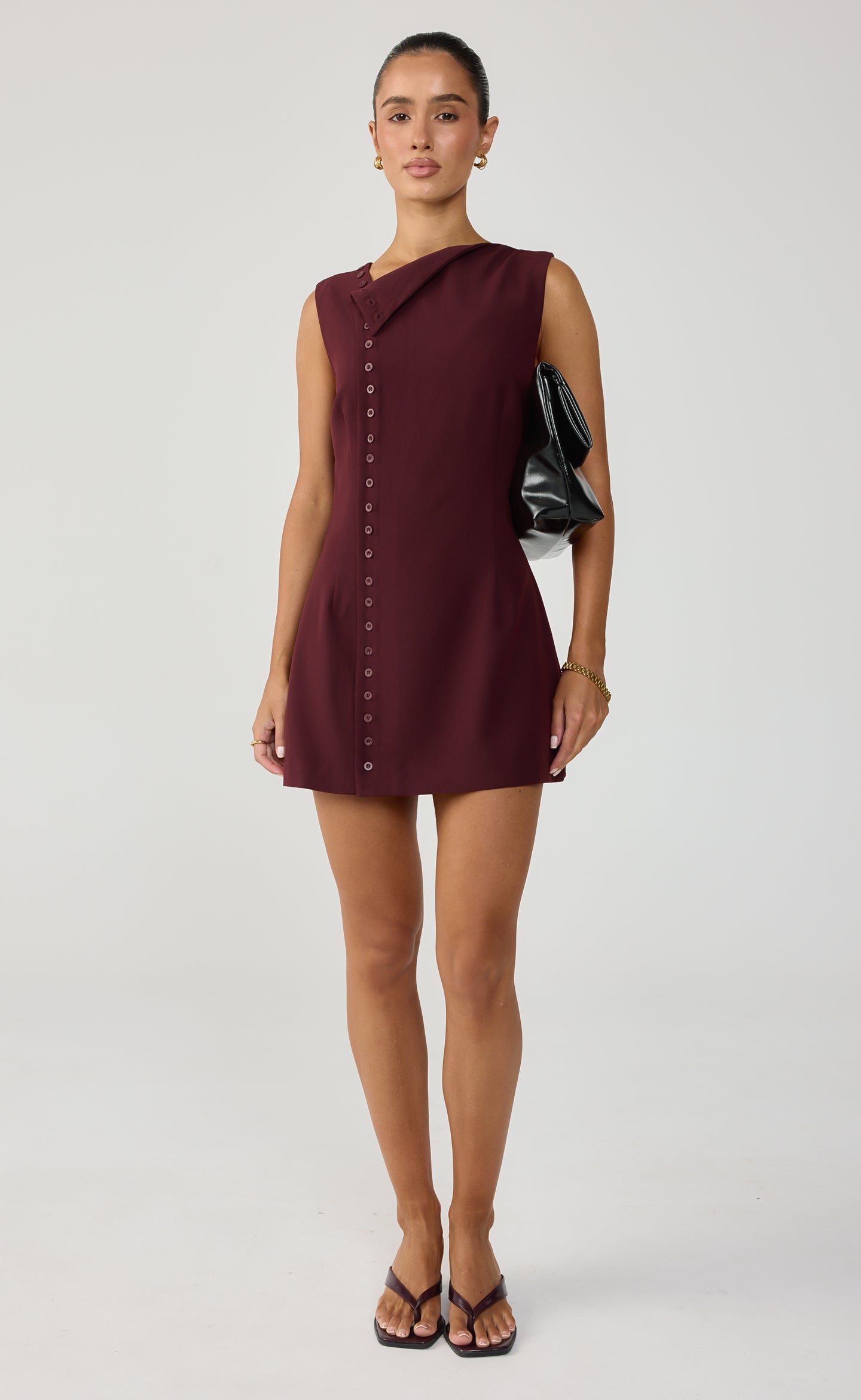 Fowler Mini Dress (Wine)
