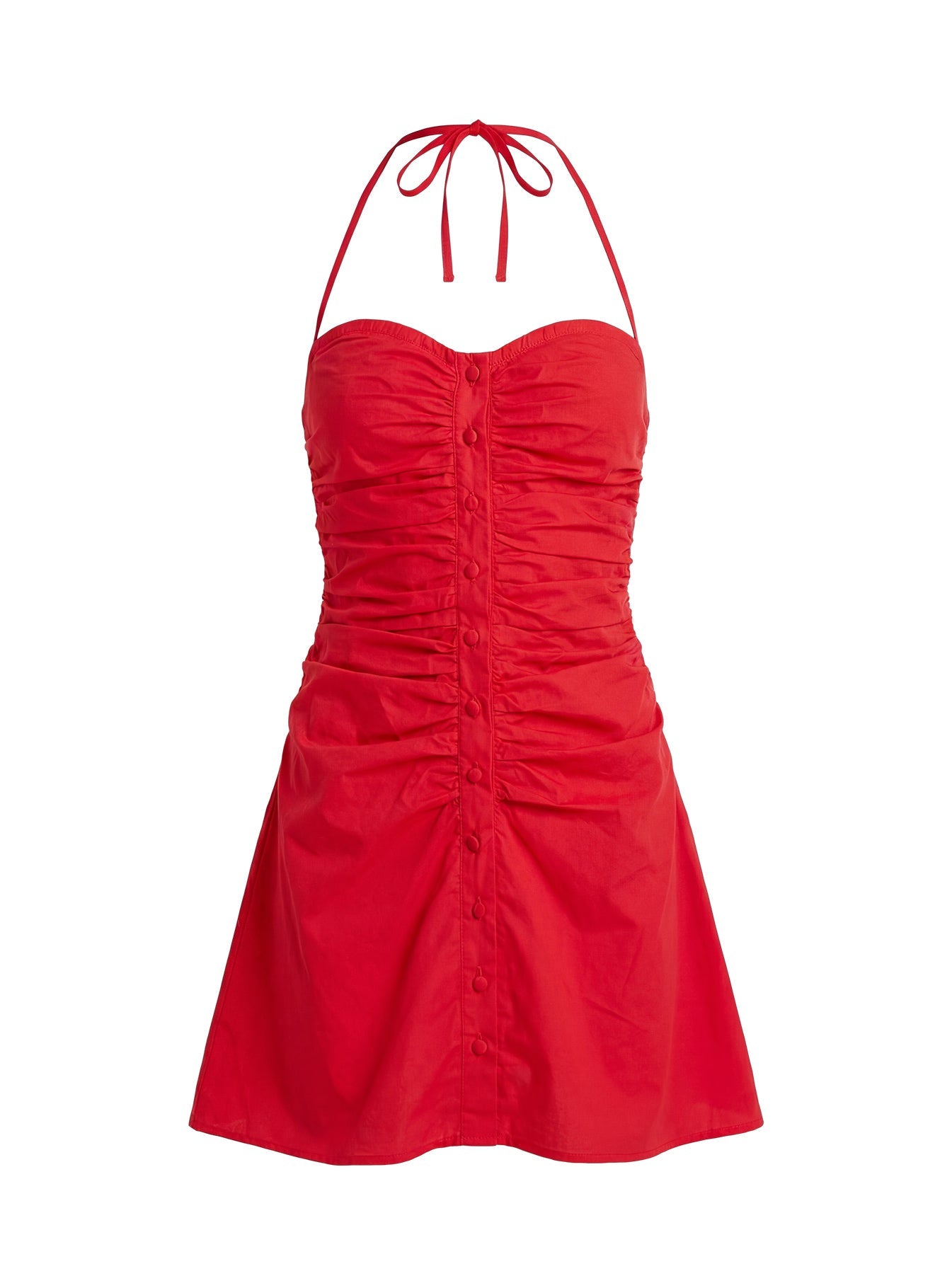 Meeley Halter Mini Dress Red