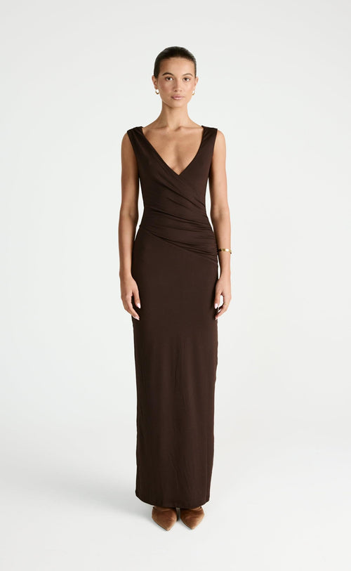 Cory Maxi Dress (Chocolate)