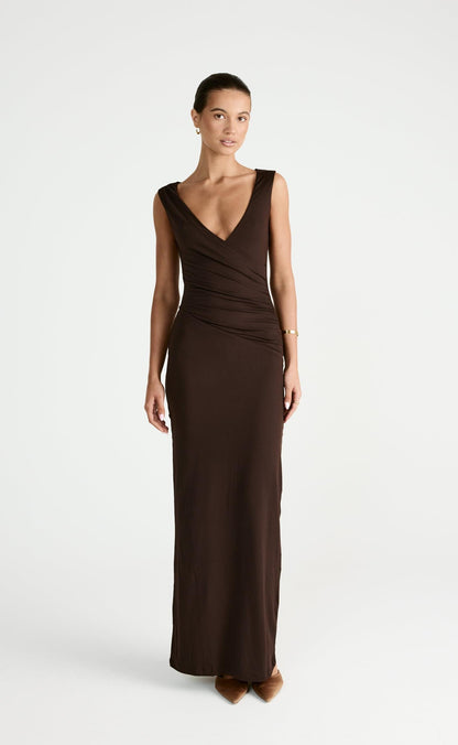 Cory Maxi Dress (Chocolate)