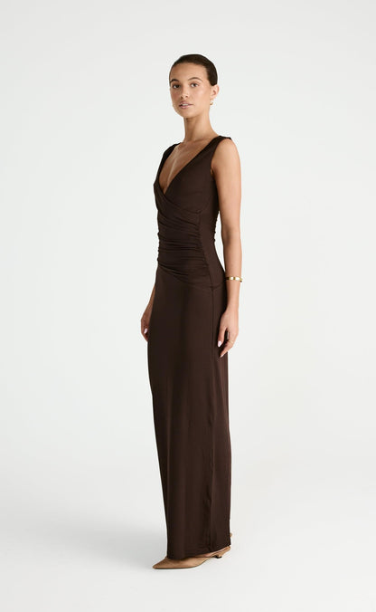 Cory Maxi Dress (Chocolate)