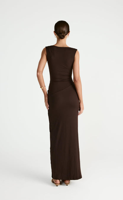 Cory Maxi Dress (Chocolate)