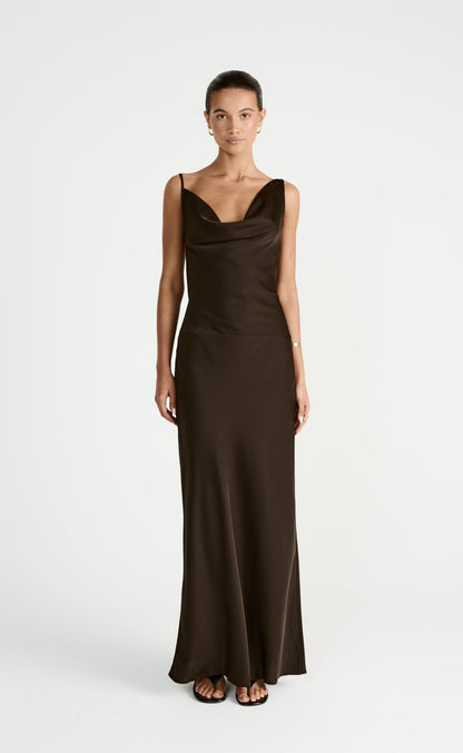 Adley Maxi Dress (Chocolate)